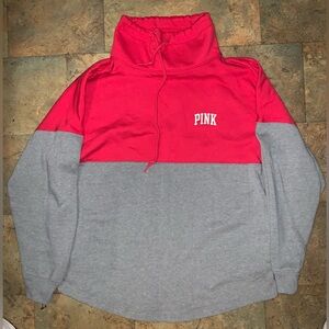 Victoria's Secret Red and Gray Cowl Neck Sweater